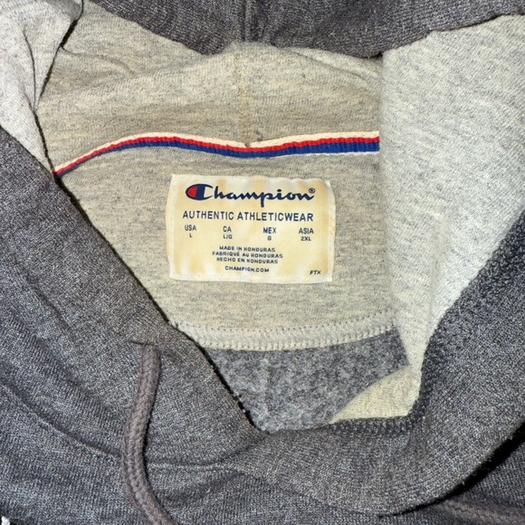 Champion Dark Gray Men's Hoodie Size Large - Picture 5 of 5